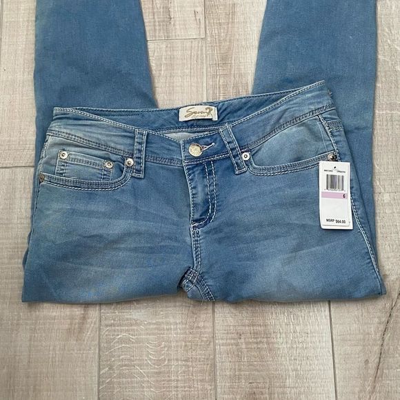 SEVEN7 Sz 6 Denim Jeans Ankle Straight - Picture 2 of 11
